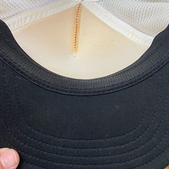 MERRELL Orange & White Trucker Style Strap Back Hiking Baseball Hat MINTY - Picture 6 of 7